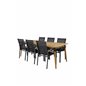 Julian Dining Table - Acasia - 210*100cm, Texas Chair Musta/Teak_6