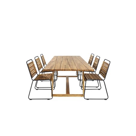 Plankton - Dining Table acacia - 220*100, Bois Dining Chair - Black Alu / Acacia_6