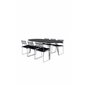 Viga Dining Table - Black Steel / Grey Spray -jäätelö 200*100cm Lina illallinen Tuoli Grey_6