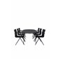 Viga Dining Table - Black Steel / Grey Spray jäätelö - 200*100cm, Alina Dining Chair - Black Alu / Black Textilene_6