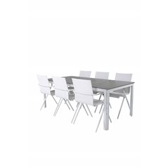 Parma Table 200*100 - White/GreyAlina Dining Chair - white Alu / White Textilene_6