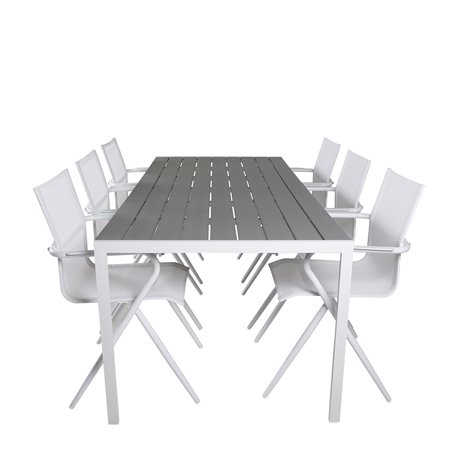 Break Table 205*90 - White/GreyAlina Dining Chair - white Alu / White Textilene_6