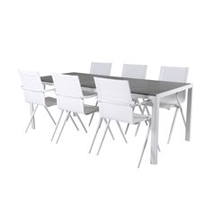 Break Table 205*90 - White/GreyAlina Dining Chair - white Alu / White Textilene_6