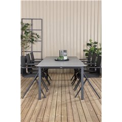 Levels Table 229/310 - Black/Grey, Alina Dining Chair - Black Alu / Black Textilene_6