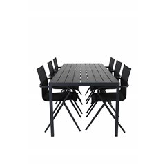 Break Table 205*90 - Black/BlackAlina Dining Chair - Black Alu / Black Textilene_6