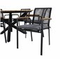 Mexico Bord ø 140 - Sort / Teaktræ, Dallas Dining Chair_6