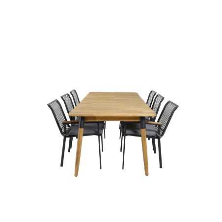 Julian Dining Table - Acasia - 210*100cm, Dallas Dining Chair_6