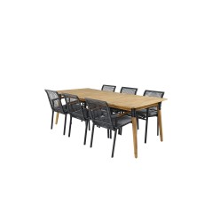 Julian Dining Table - Acasia - 210*100cm, Dallas Dining Chair_6