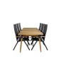 Julian Dining Table - Acasia - 210*100cm, Panama Light 5-pos-tuoli Black/Black ja Tek_6