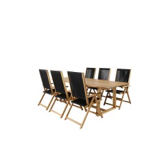 Plankton - Dining Table acacia - 220*100, Little John foldable Chair - Rope / Acacia_6