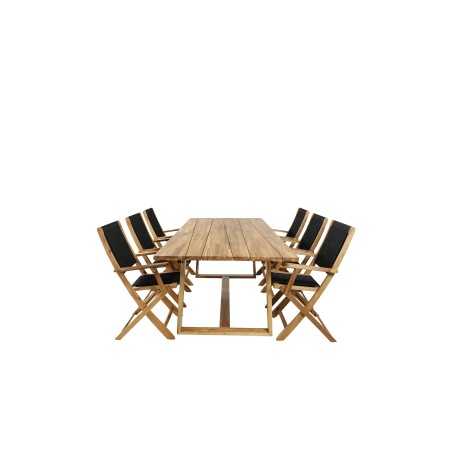 Plankton - Dining Table acacia - 220*100, Peter foldable chair - rope / Acacia_6