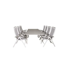 Levels Table 160/240 - White/GreyAlbany 5:pos Chair - White/Grey_8