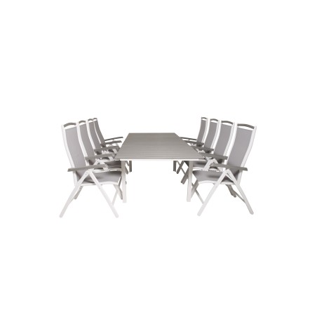 Levels Table 160/240 - White/GreyAlbany 5:pos Chair - White/Grey_8