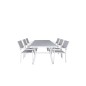 Virya Dining Table - White Alu / Harmaa lasi - Big Table+Copacabana Tanssin tuoli