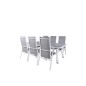 Virya Dining Table - White Alu / Grey Glass Big Table+Copacabana Valkoinen/Grey_6