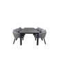 Albany Table - 224/324 - Black/Grey Virya Dining Tuoli K Alu / Grey Cushion