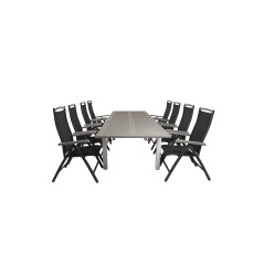 Albany Table - 224/324 - White/GreyAlbany 5:pos Chair - Black/Black_8