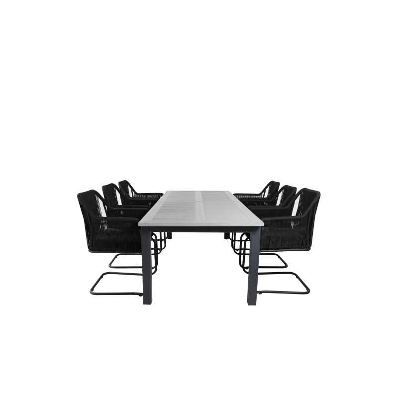 Albany Table - 224/324 - Black/Grey, Lindos Carmstol epäonnistuneella mustalla teräksellä