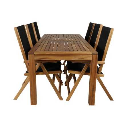 Little John Dining Table – 200*90*H76 – Acacia, Little John taitettava tuoli