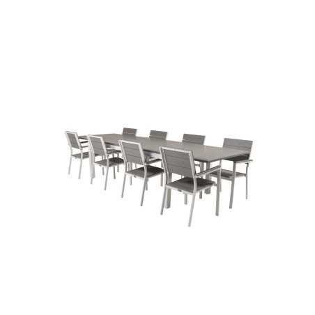 Albany Table - 224/324 - White/GreyLevels Chair