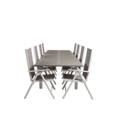 Albany Table - 224/324 - White/GreyBreak 5:pos Chair - White/Grey_8