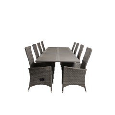 Albany Table - 224/324 - White/GreyPadova Chair (Recliner) - Grey/Grey_8