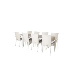 Albany Table - 160/240 - White/GreyAnna Chair - White_8