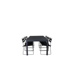 Marbella Table 160/240 - Black/Black, Lina Dining Chair - Black_6