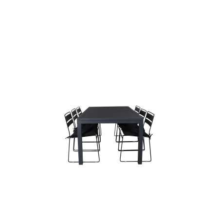 Marbella Table 160/240 - Black/Black, Lina Dining Chair - Black_6