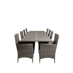 Albany Table - 224/324 - White/GreyMalin Armchair - Grey/Grey_8