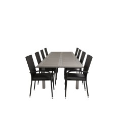 Albany Table - 224/324 - White/GreyAnna Chair - Black_8