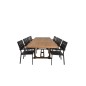 Kenya Dining Table 195/295*110*H75 - Teak, Levels Chair - Black Alu/Black Aintwood_8