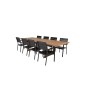 Kenya Dining Table 195/295*110*H75 - Teak, Levels Chair - Black Alu/Black Aintwood_8