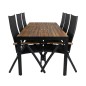 Bois Dining Table 205*90cm - Black Legs / Acacia, Panama Light 5-pos Black/Black ja Tek_6