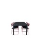 Marbella-pöytä 160/240 - Musta/musta, Lina Dining Chair Pink_6