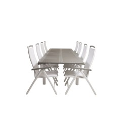 Albany Table - 224/324 - White/GreyAlbany 5:pos Valkoinen alumiini/valkoinen tekstiili/aintwood_8