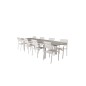 Albany Tabell - 224/324 - Vit / Gråsantorini Armstol (stapelbar) - Vit Aluminium / Vit Textilene_8