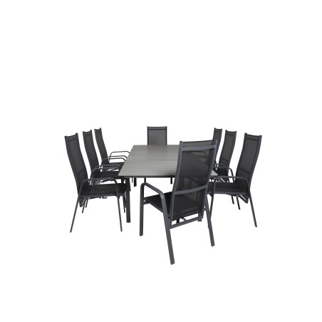 Levels Table 160/240 - Black/Grey, Copacabana Recliner Chair - Black/Black_8