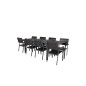 Marbella Bord 160/240 - Sort / Sort, Levels Chair (stabelbar) - Sort Alu / Sort Aintwood_8