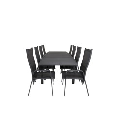 Marbella Table 160/240 - Black/Black, Copacabana Recliner Chair - Black/Black_8