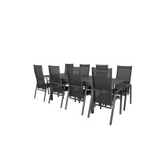 Marbella Table 160/240 - Black/Black, Copacabana Recliner Chair - Black/Black_8