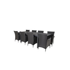 Marbella Table 160/240 - Black/Black, Knick Armchair - Black_8