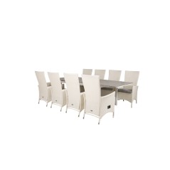Levels Table 160/240 - White/GreyPadova Chair (Recliner) - White/Grey_8
