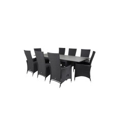 Levels Table 160/240 - Black/Grey, Padova Chair (Recliner) - Black/Grey_8