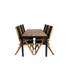Bois Dining Table 205*90cm - Black Legs / Acacia, Little John taitettava Pääartikkeli: Acacia_6