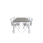 Llama matbord 205 * 100 - vit Aluminium / grå hpl, alina matsal stol - vit Aluminium / vit textilene_6
