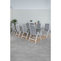 Albany Table - 224/324 - White/GreyAlbany Light 5-pos white alu / Grey Textilene_8