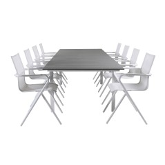 Levels Table 229/310 - White/GreyAlina Dining Chair - white Alu / White Textilene_8