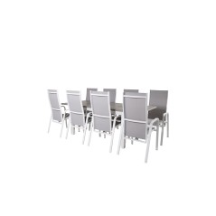 Albany Table - 160/240 - White/GreyCopacabana Recliner Chair - White/Grey_8