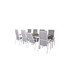 Albany Table - 160/240 - White/GreyCopacabana Recliner Chair - White/Grey_8